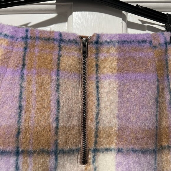 Skies Are Blue Mini Plaid Side Slit Skirt NWT SZ S - Picture 6 of 11